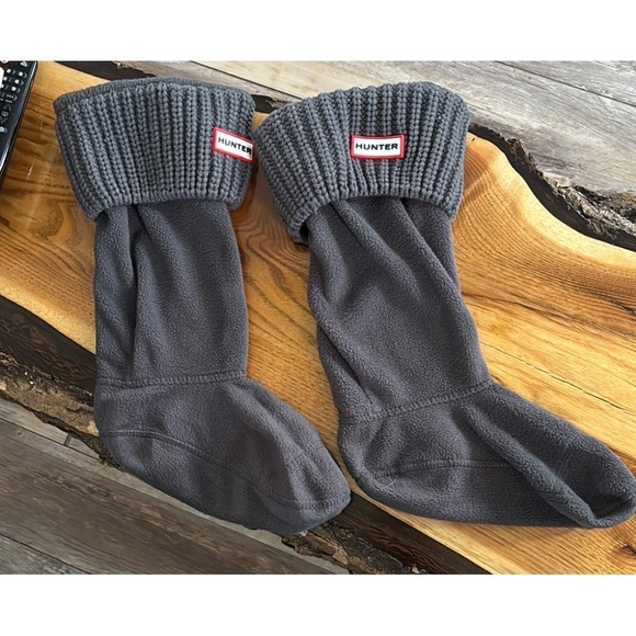 Hunter Gray Fleece Boot Socks size M - Picture 1 of 4